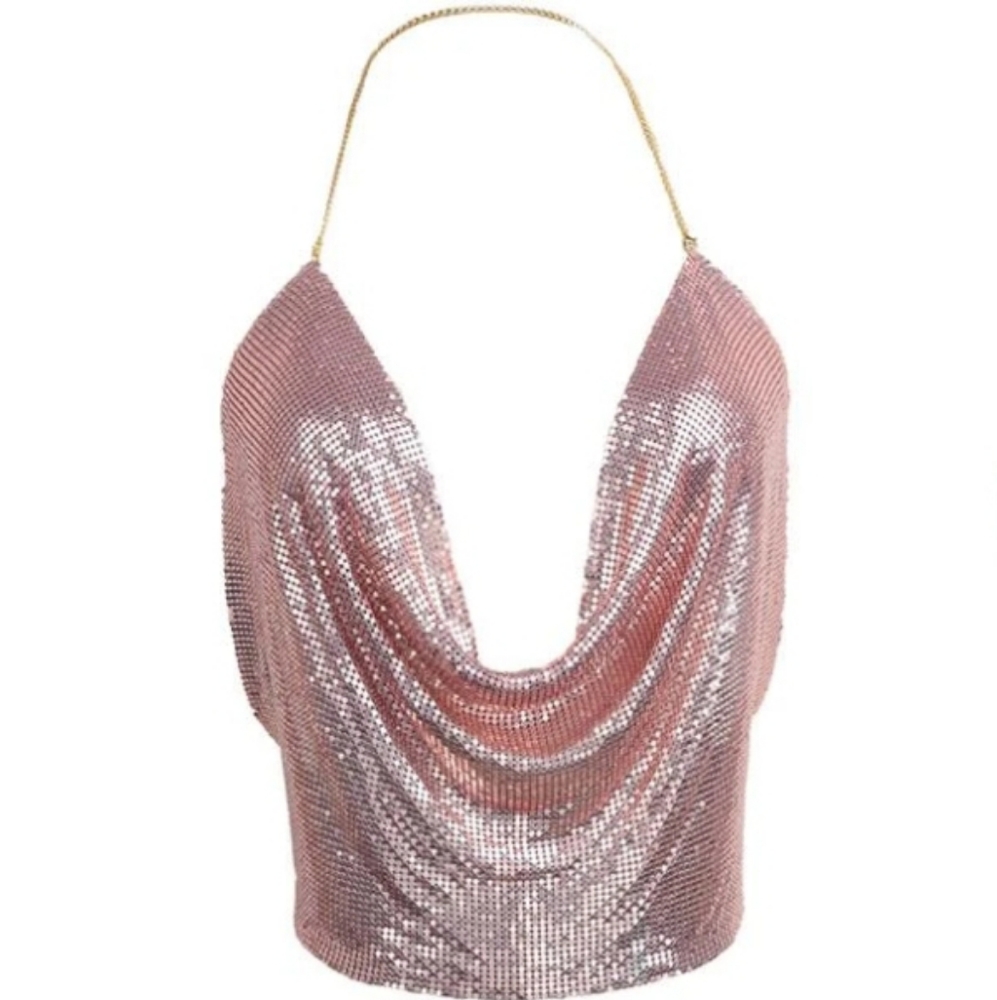 Metal sequins Top